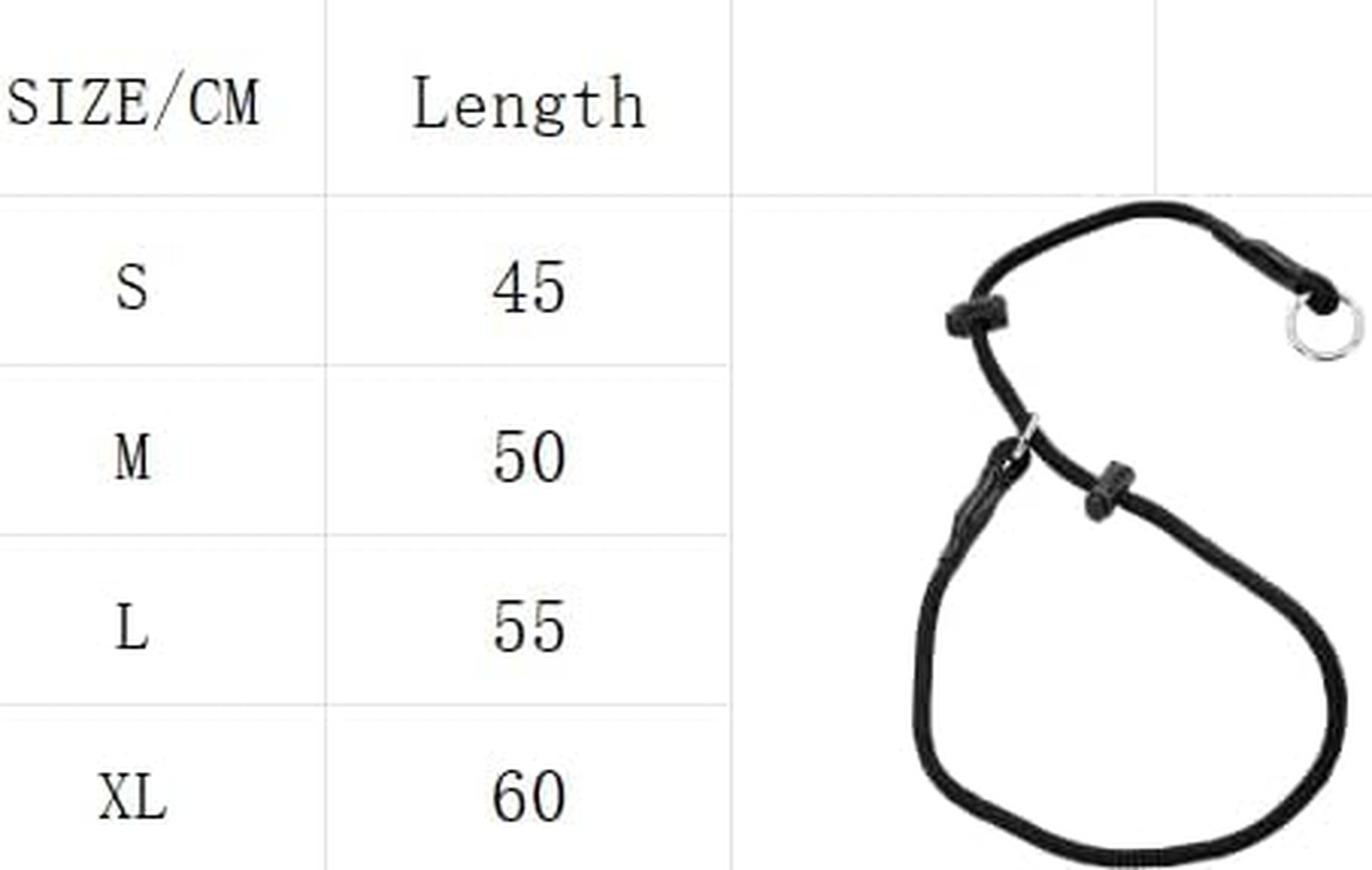 Dog Training Nylon Traction Rope, Non Slip Collar Type, Heavy-Duty anti Pull Traction Rope, Suitable for Medium and Large Dogs (Black, M) image number 1