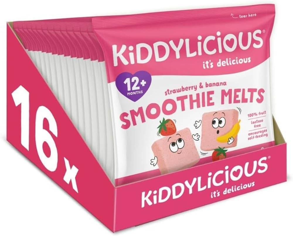 Kiddylicious - Smoothie Melts - Strawberry & Banana - 12+ Months - Real Fruit Kids Treat - 12G image number 4