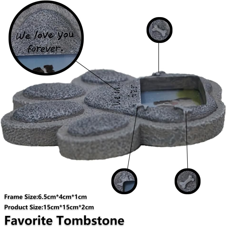 Dog Memorial Stones with Stand, Dog Memorial Gifts for Loss of Dog,Indoor Outdoor Headstones for Grave Loss of Pet'S Spiritual Resting Place image number 1