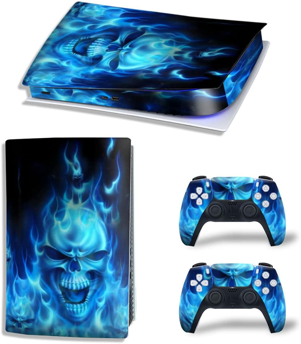 Full Body Vinyl Decal Cover for PS5 Digital Edition Console & Controllers - Colorful Galaxy