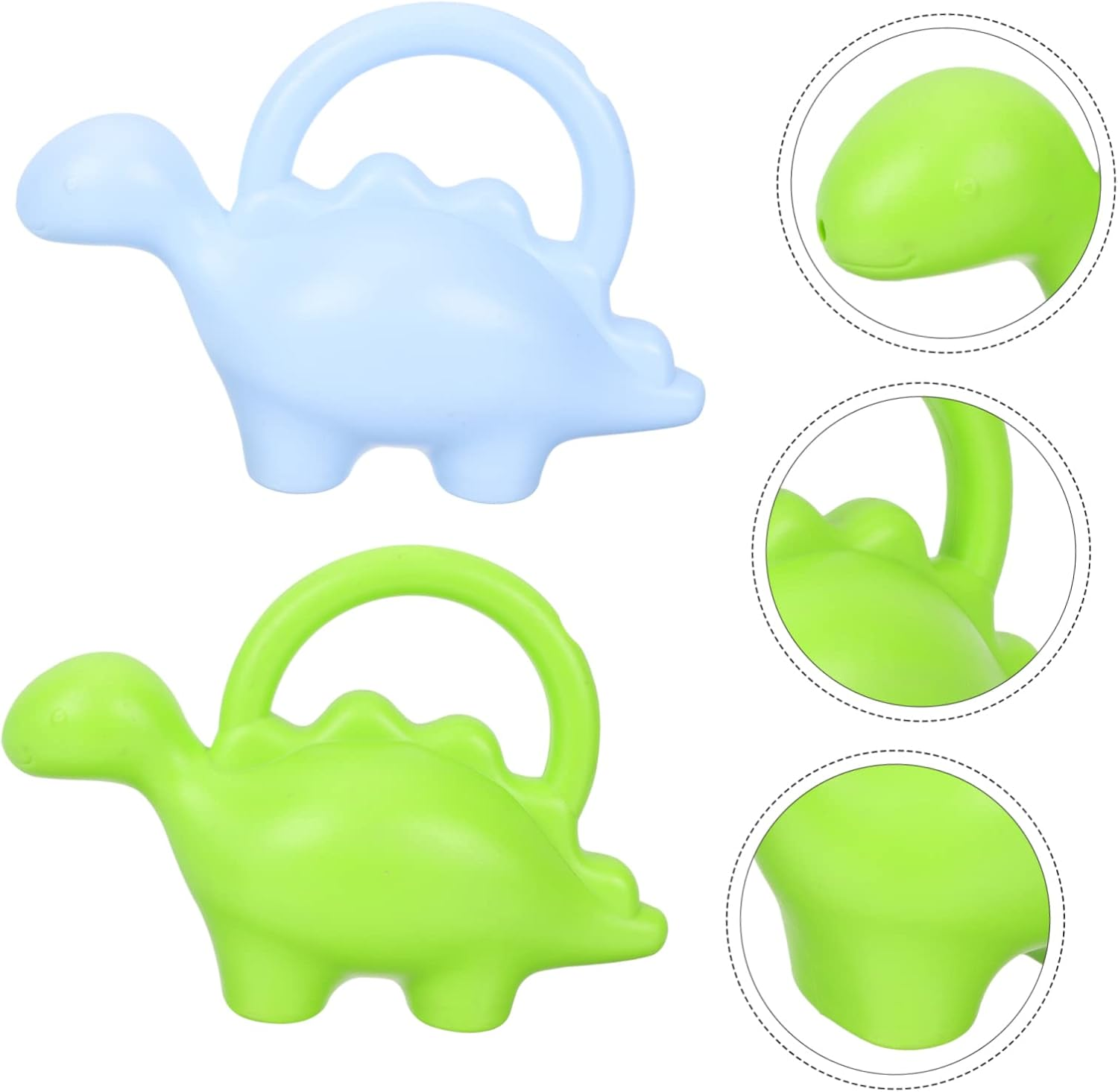 Dinosaur-Shaped Plant Watering Can for Boys and Girls 2Pcs Small Garden Watering Kettles in Green and Blue for Indoor and Outdoor Gardening image number 4