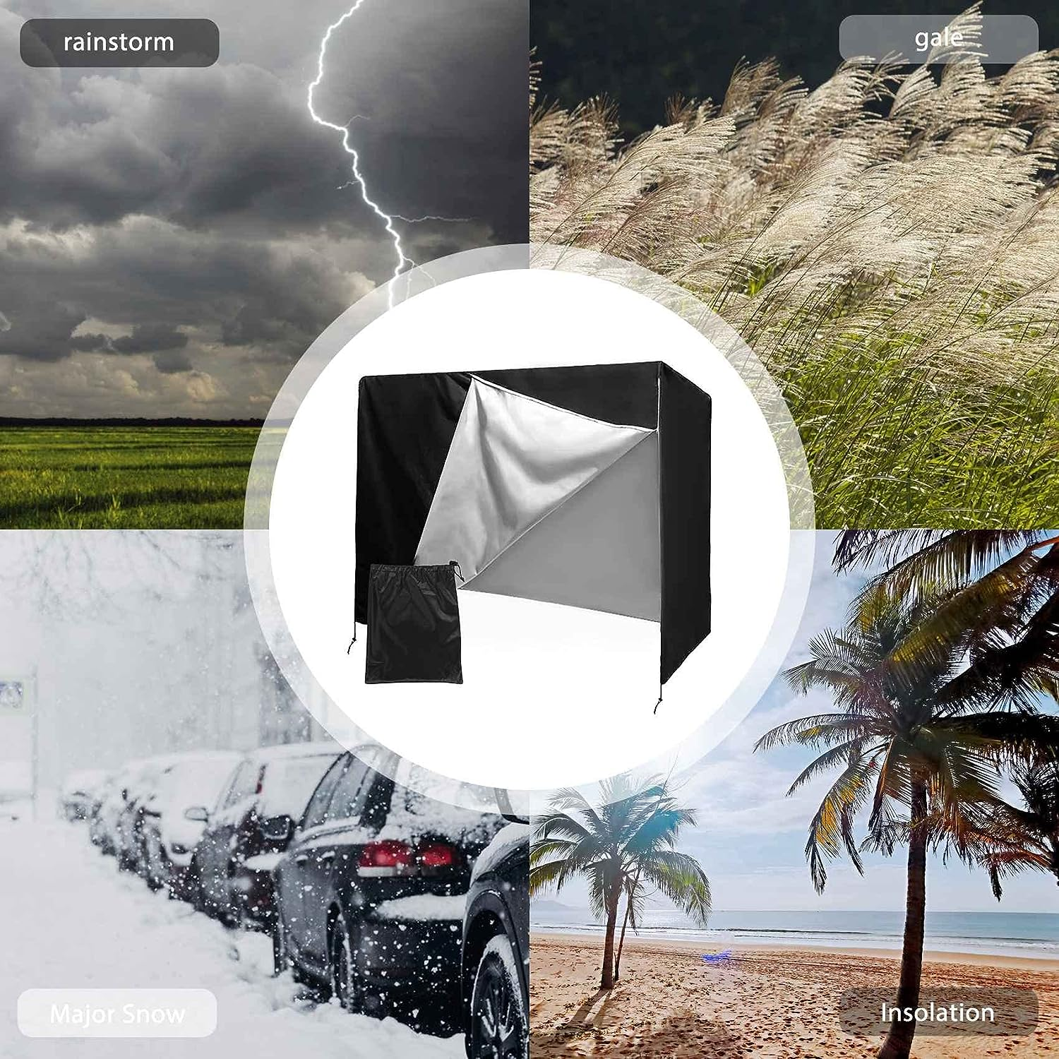 Garden Swing Cover 3-Seater Swing Hammock Cover Outdoor Garden Patio Protector Sun Shade Waterproof Chair Cover image number 4