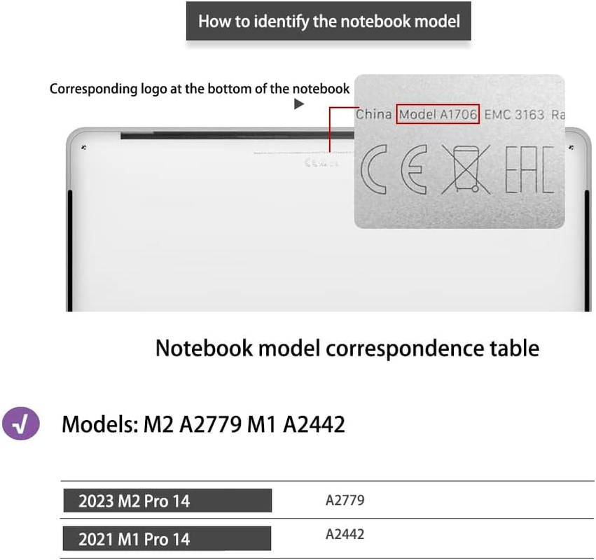 [2 Pack] Magic Skin Screen Protector 4-In-1 Set Compatible with Macbook Pro 14 Inch A2918 A2992 A2779 A2442, 2023 with M3 M2 Pro / M2 Max Chip, 2021 with M1 Pro / M1 Max Chip & Touch ID image number 5