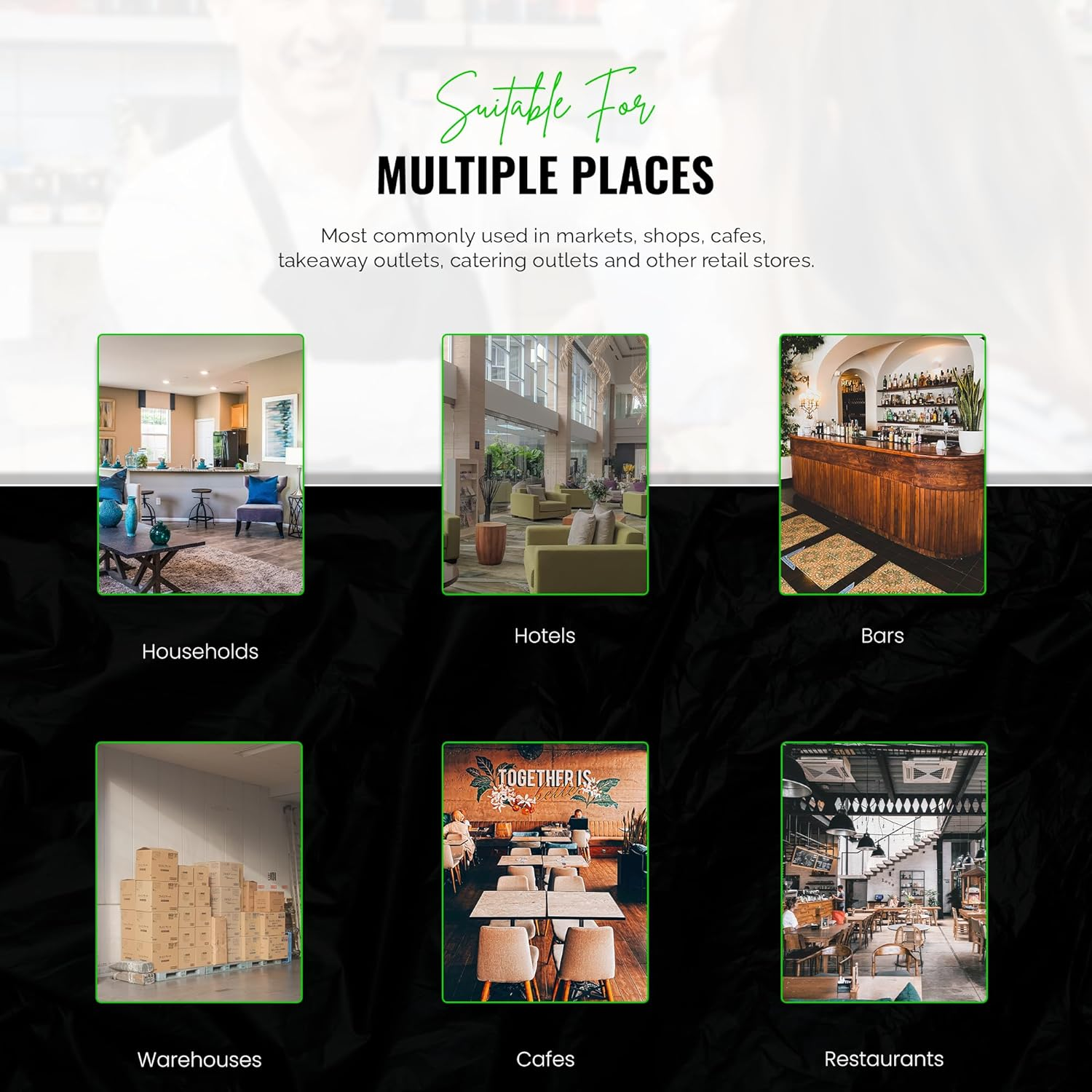 100 X Strong Medium White Plastic Vest Carrier Bags 10X15X18" *FREE P&P!* image number 2