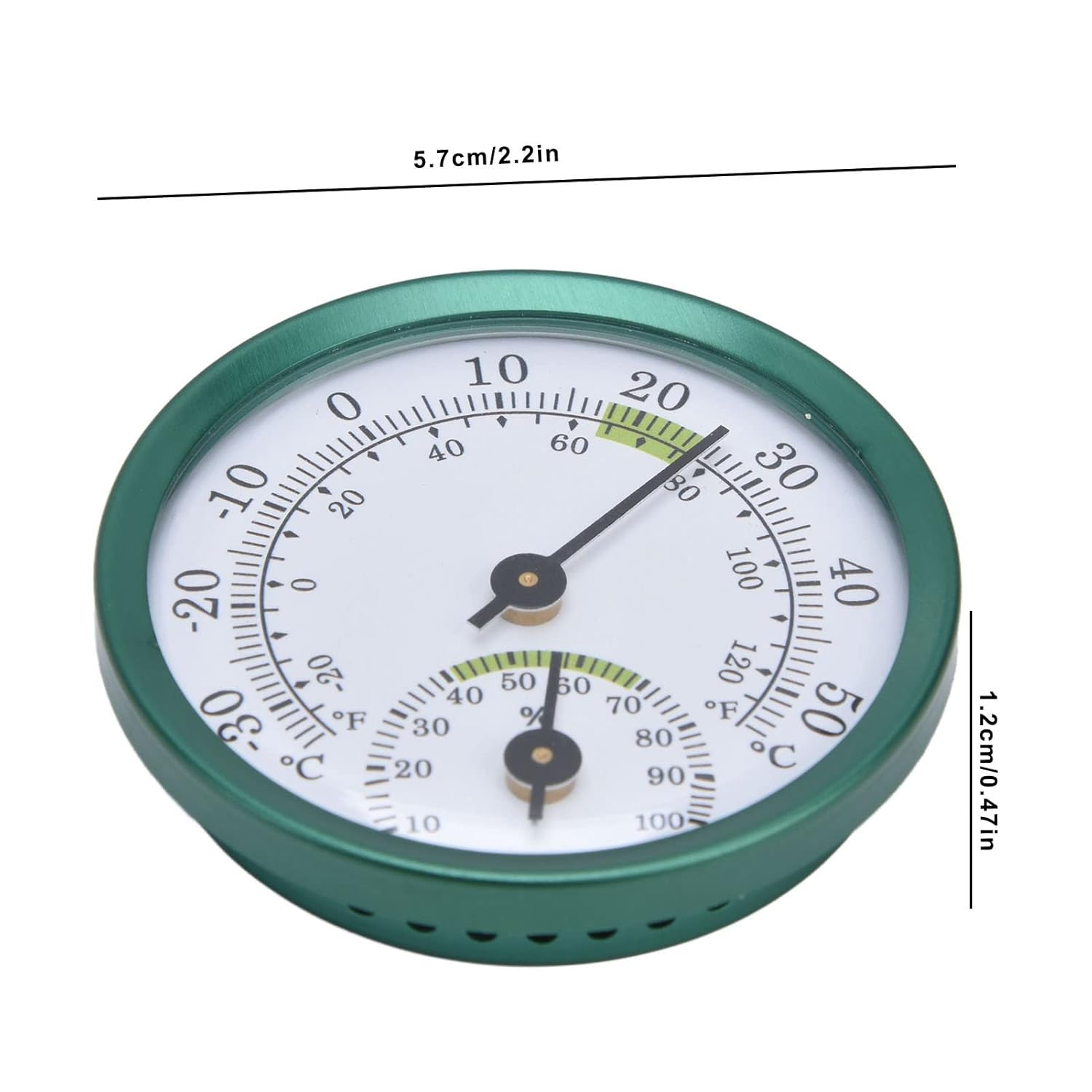 Mini Temperature Humidity Meter, Wall Hanging Temperature Humidity Tester, with Thin Transparent Dial, Easy to Read Scale, Measure the Temperature and Humidity Twice, Pay Attention to Four Seasons image number 2