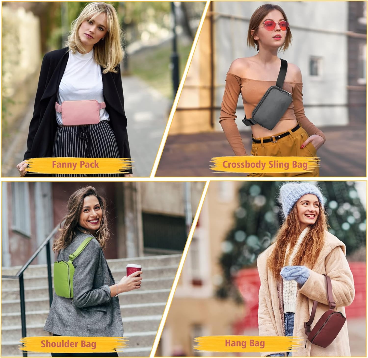 ZOMAKE Fanny Pack, Slim Belt Bag Water Resistant Waist for Travel Hiking Running Cycling Outdoor Sports image number 2