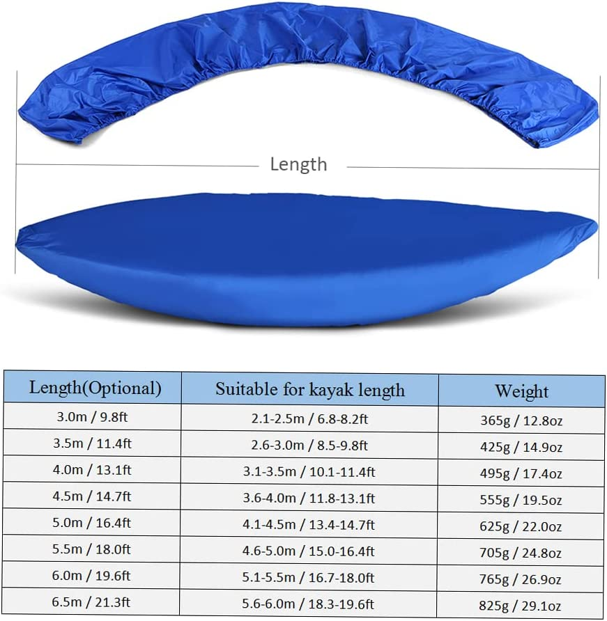 Professional Universal Kayak Cover Canoe Boat Waterproof UV Resistant Dust Storage Cover Shield Grey 6.0M image number 4
