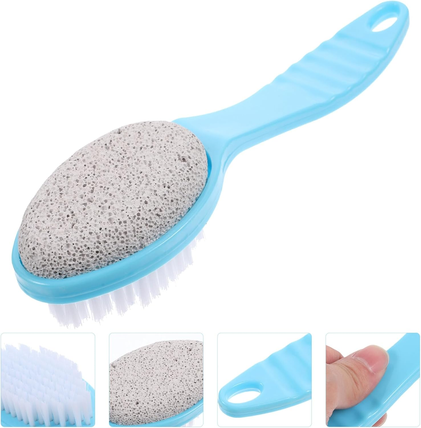 Beavorty Natural Pumice Stone Brush Foot Scrubber Tool Foot Exfoliator for Men Women image number 3