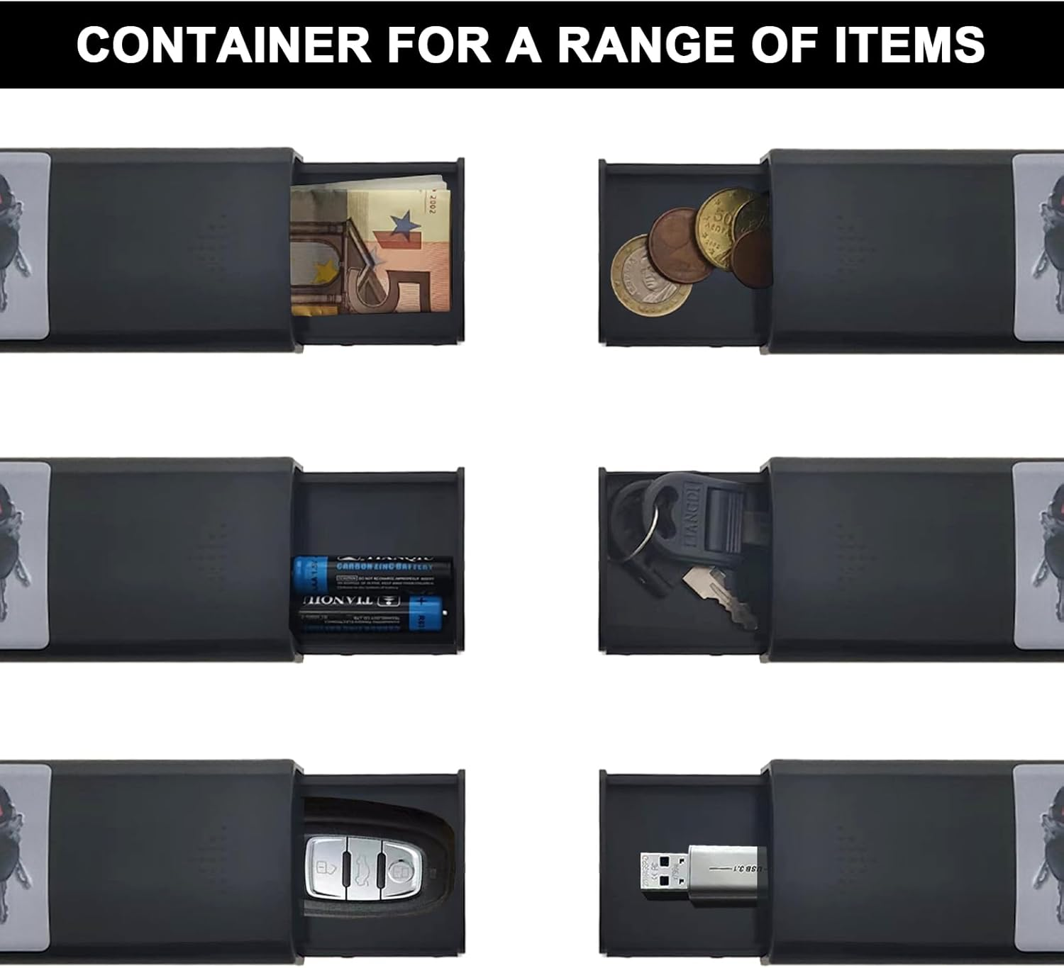 Magnetic Key Box Hide a Key outside Strong Magnet Spare Key Hider Secret Key Holder under Car for Car Home Garage Office Safe Emergency Key Case image number 2