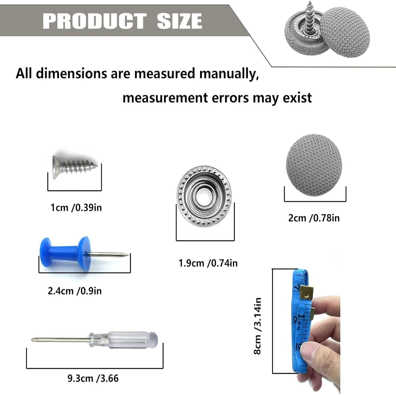 60 Pcs Automotive Car Roof Headliner Repair Kit, Universal Auto Roof Snap Rivets Repair Button Retainer Design for with Installation Tool and Fit All Cars Roof Flannelette Fixed (Gray) image number 2