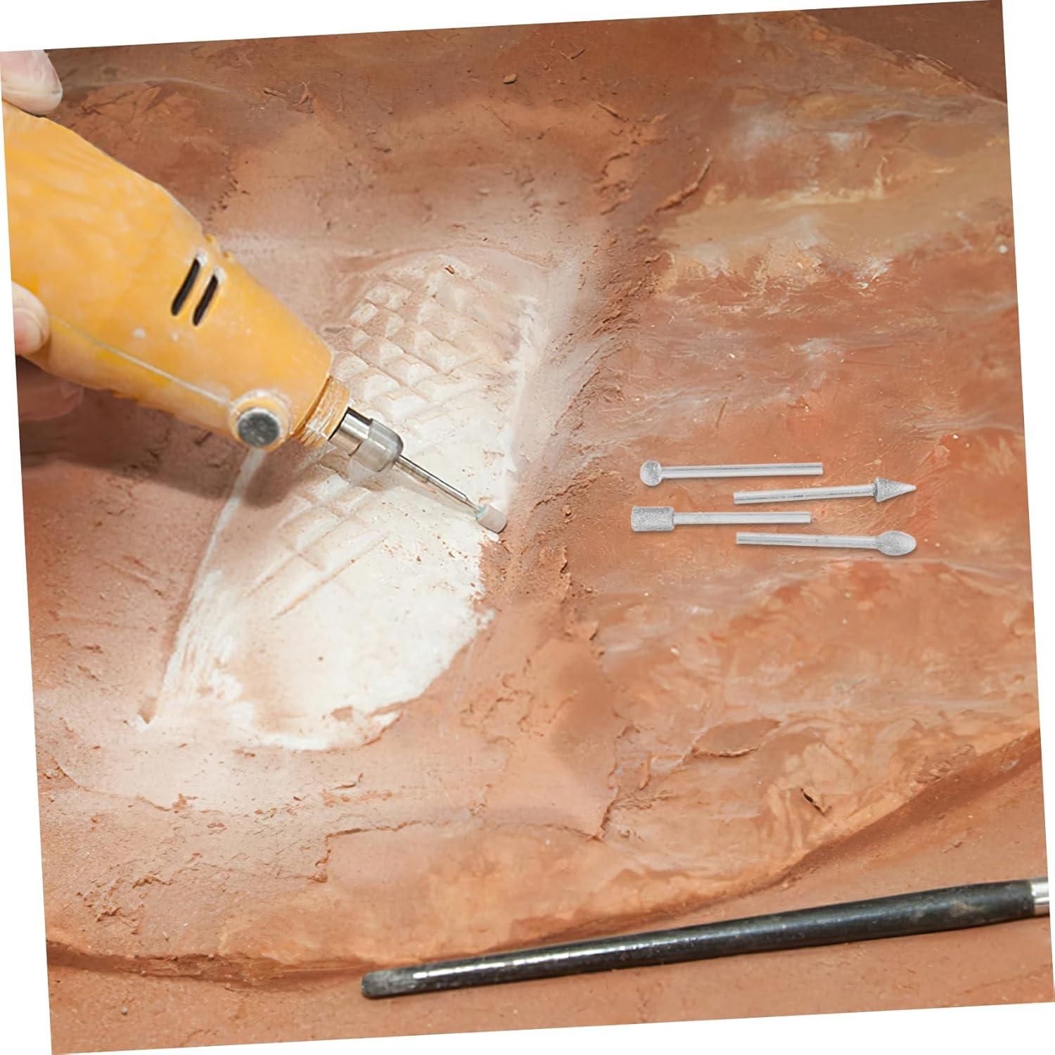 ULTECHNOVO 20Pcs Emery Grinding Head Bit for Jade Rotary Tool Sander Attachment for Jewelry Making and Carving image number 3