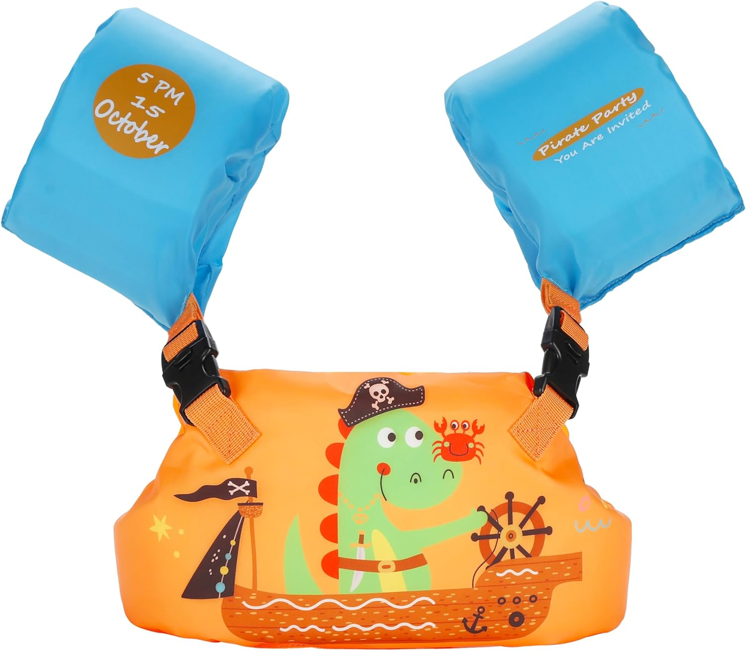 3 in 1 Swim Vest Baby Floats Jacket Arm Bands for Kids with Security Buckle Removable Sleeves for Toddlers Girls & Boys Learning Swim image number 4