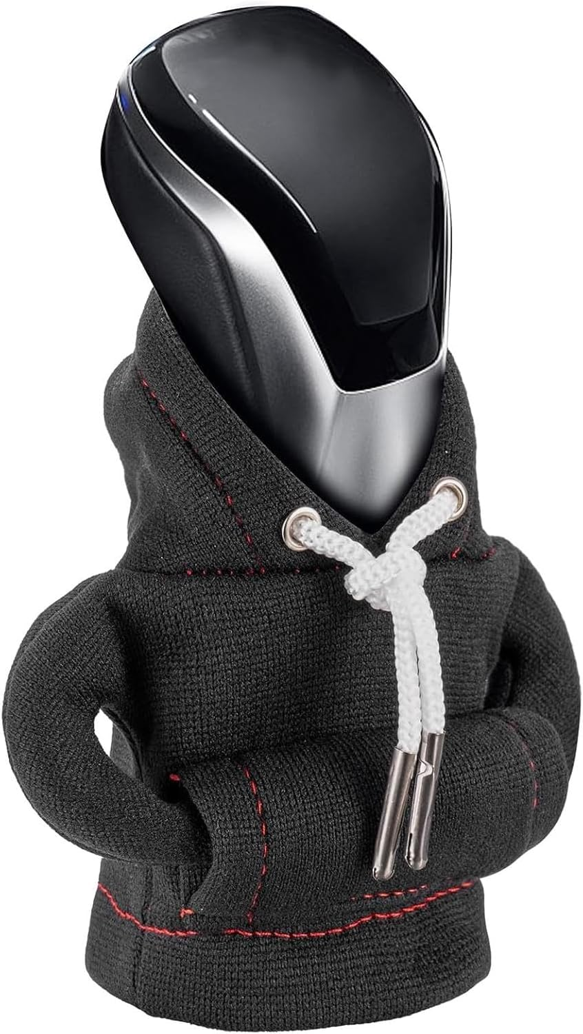 Gear Shift Hoodie, Universal Car Shift Knob Cover, Mini Hoodie for Cute Automotive Interior Gadget, Halloween Car Accessory Decoration image number 2