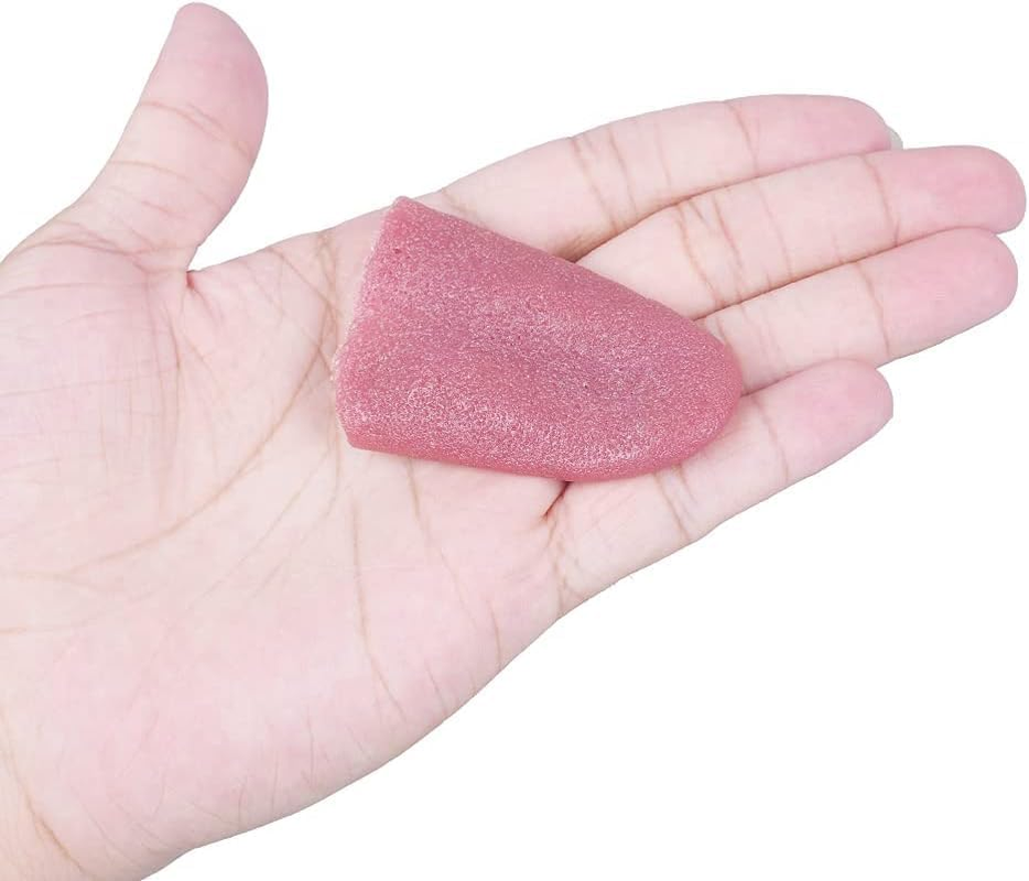 2Pcs Realistic Fake Tongue Gross Jokes Prank Magic Tricks Fashion Processing Halloween Magicians Props Tricks Tongue Toys image number 3
