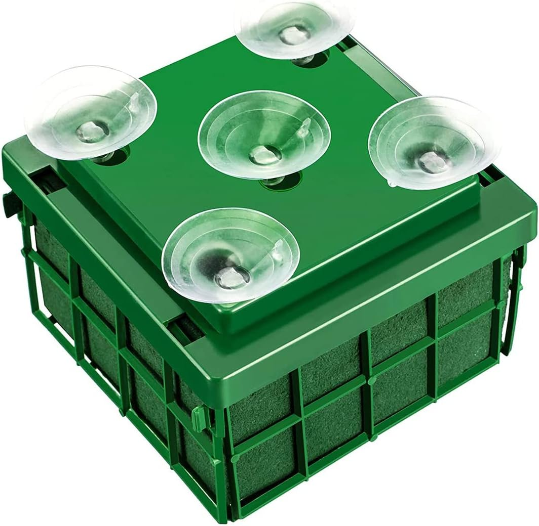 2 Pcs Square Flower Foam Cage Florist Foam Floral Foam Cage Floral Foam Stand Flower Foam Box with Suction Cup for Wedding Decoration Table Centerpiece Arrangement for Flowers image number 3