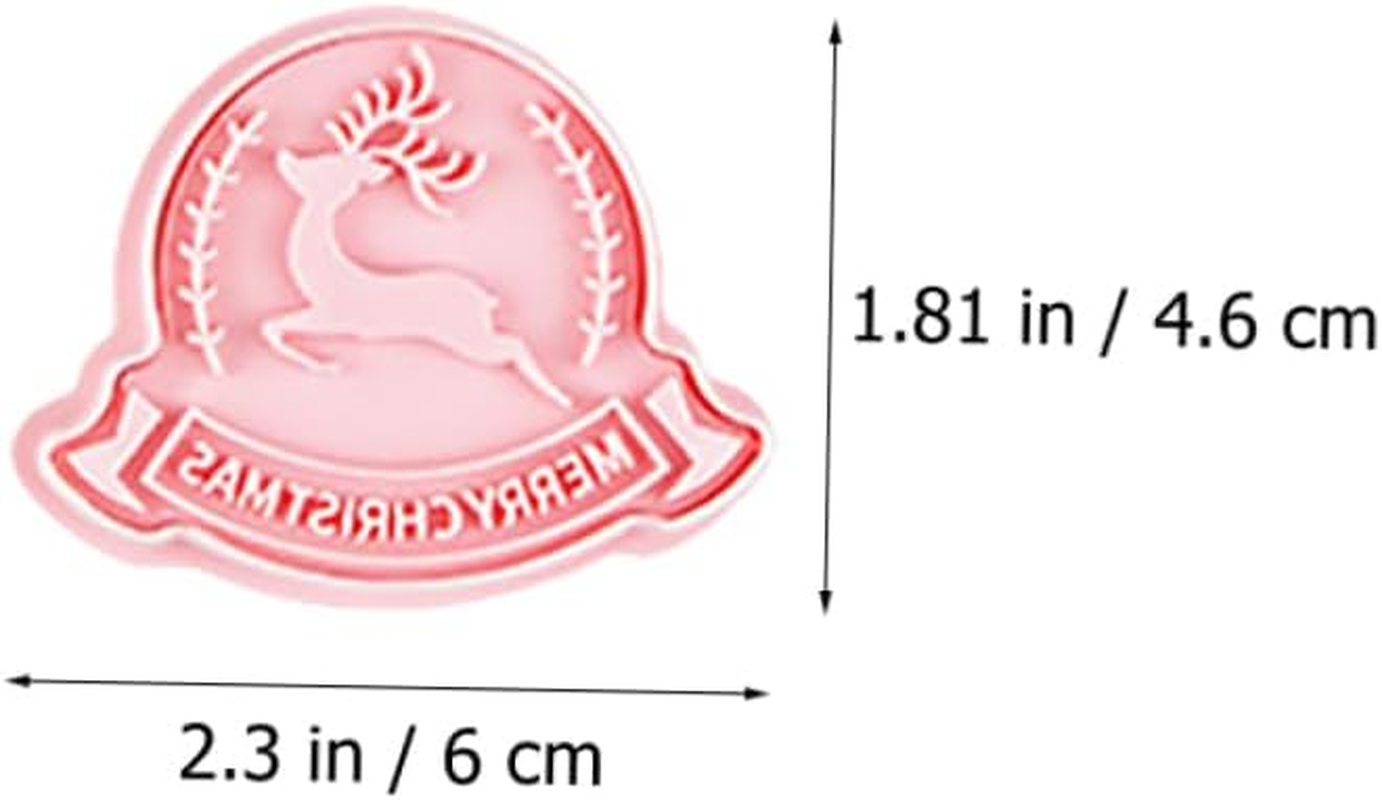 8Pcs Press Style Cookie Molds for Christmas Baking Biscuit Molds for Cookies Easy to Demold Festive Shapes For image number 4