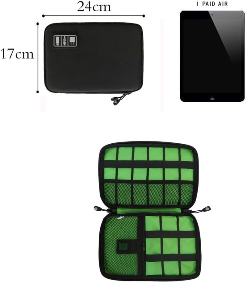 Cable Storage Bag,H HOME-MART Electronics Organiser Travel Compact Cable Organizer, Portable Cord Organizer, Cable Organiser Bag Tech Organiser for Electronics Accessories Usb/Sd/Charger Organiser image number 2