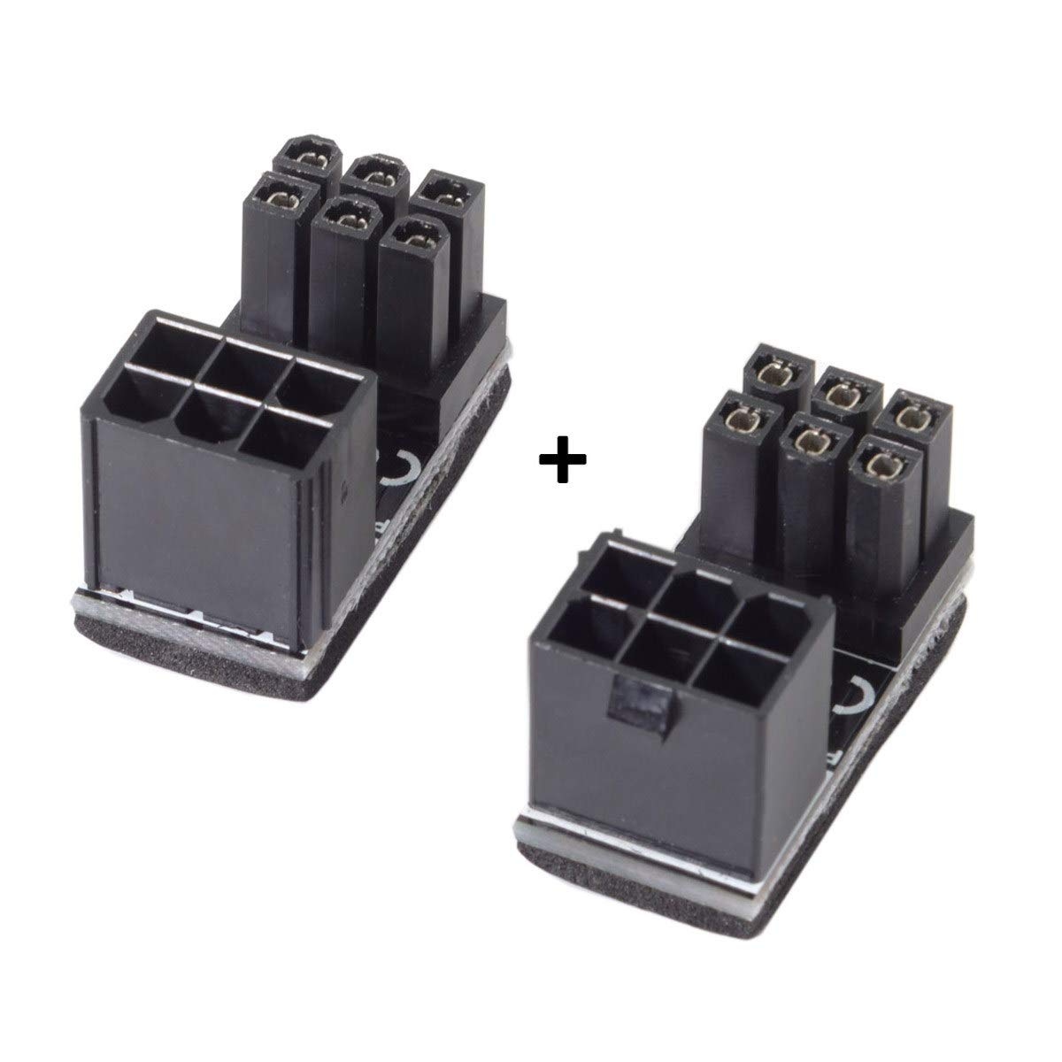 Cablecc ATX 6Pin Female to 6Pin Male 180 Degree Angled Power Adapter for Desktops Graphics Card image number 5