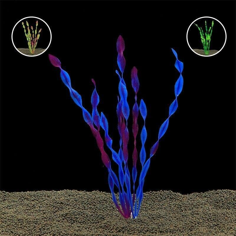 AIMALL 10PCS Artificial Aquarium Plants, Safe Plastic Simulated Water Grass for Fish Tank Decoration, Durable and Easy to Clean, Multicolour image number 3