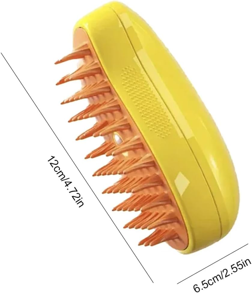 AIMALL Steamy Pet Brush, Electric Spray Cat Hair Brush, 3-In-1 Dog Steamer Brush for Bath, Plastic, 4.72 X 2.56 Inches image number 5