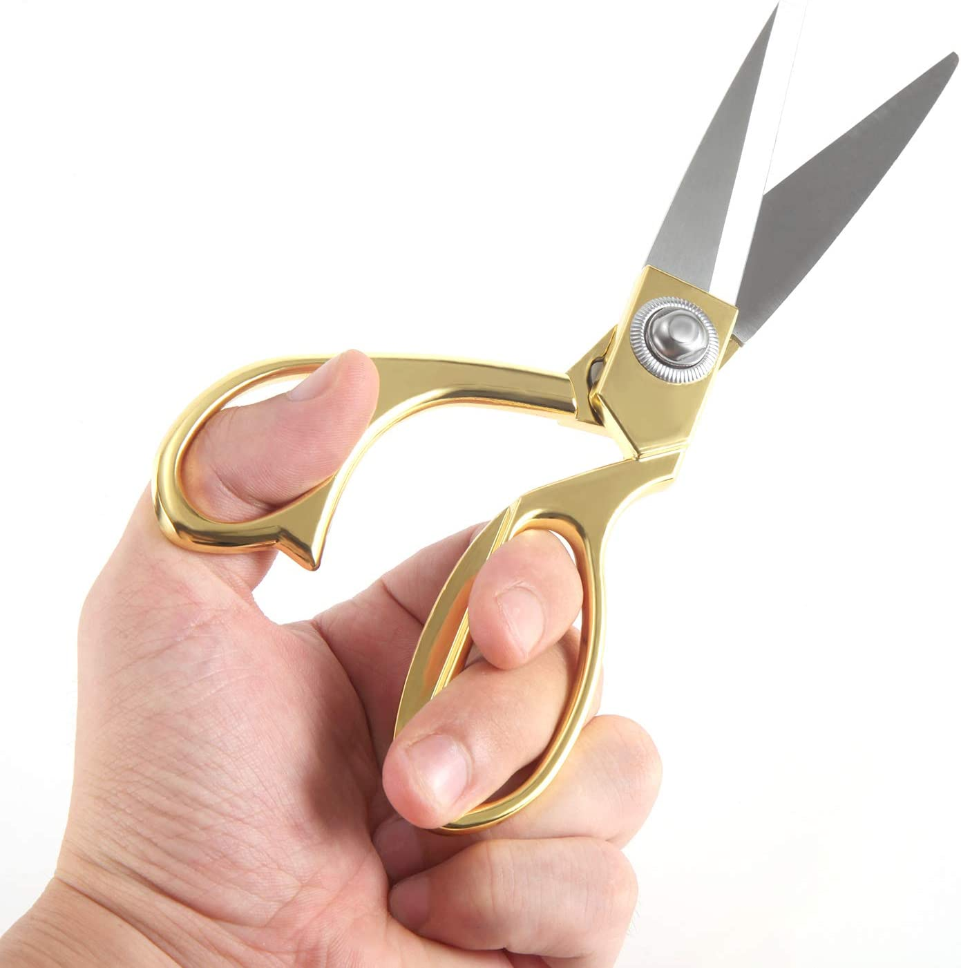 8-Inch Tailor Scissors Gold-Plated Tailor Scissors Alloy Clothing Wire Cloth Tailor Scissors Multipurpose Scissors image number 6