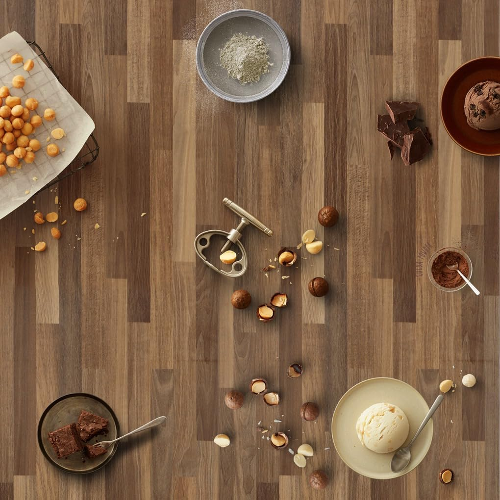 Arthome 43.5X305Cm Brown Wood Grain Peel and Stick Wallpaper Self Adhesive Removable Decorative Film Waterproof Contact Paper for Cabinets, Drawers, Countertops image number 4