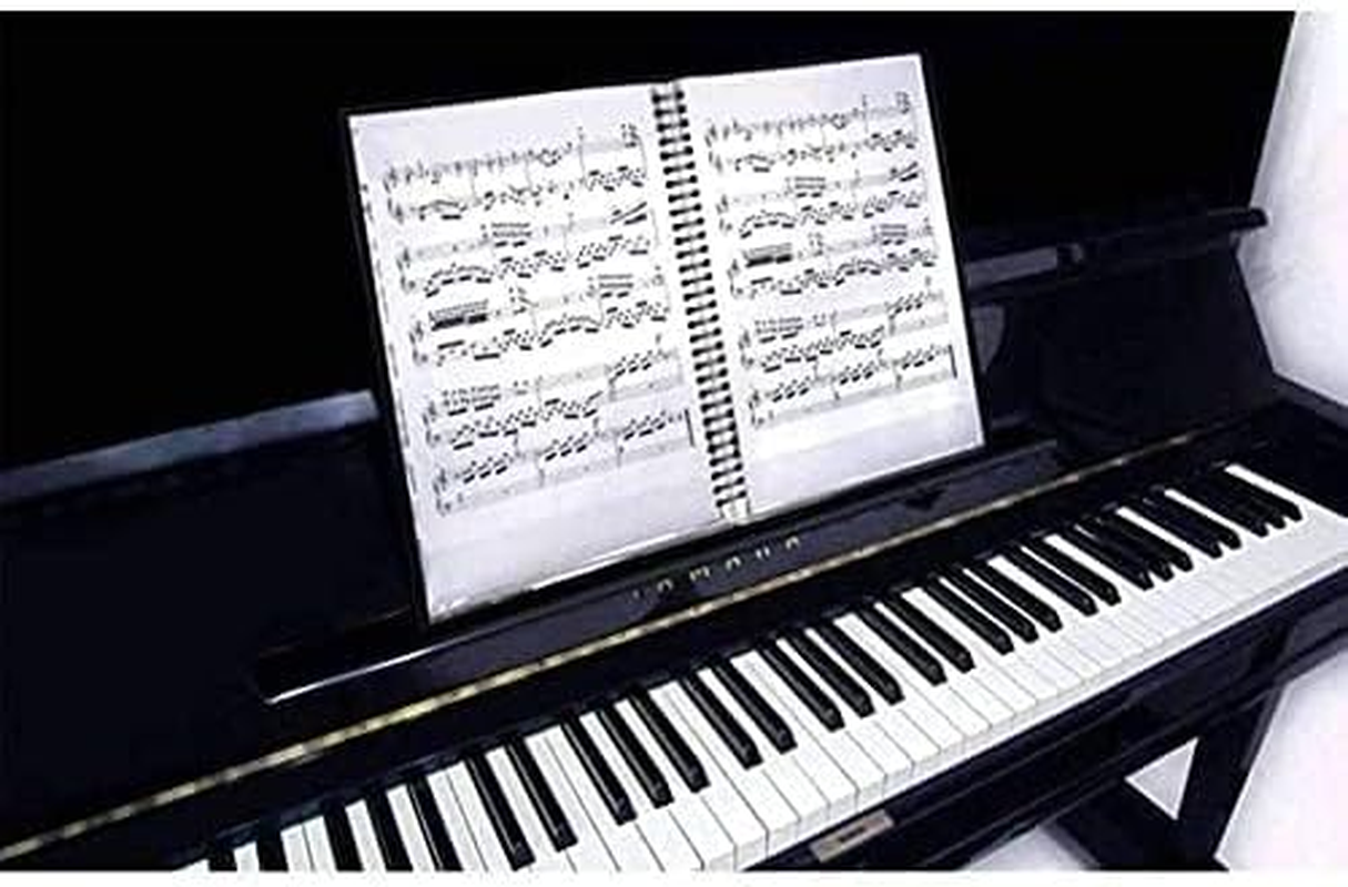 Non-Reflective Music Sheet Folder (Black, 40-Pocket to Fit 80 Sheet Music), Spiral Bound Lies Flat with Writable Pages, Sheet Music Organizer for A4 and Letter Size Music image number 3