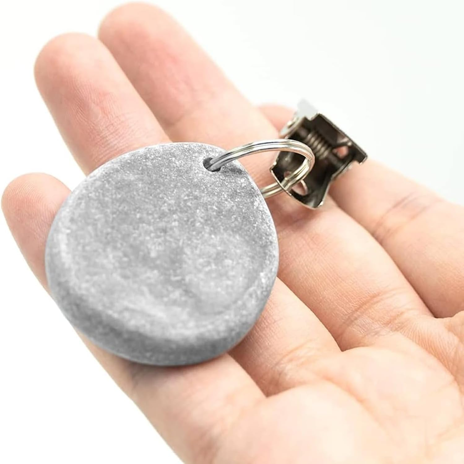 Tablecloth Weights Hangers,8 Pcs Tear Drop Marble Tablecover Weights, Tablecloth Pendant Stone Table Cover Weights with Metal Clips for Outdoor Party Picnic Table Decoration (Grey) image number 5