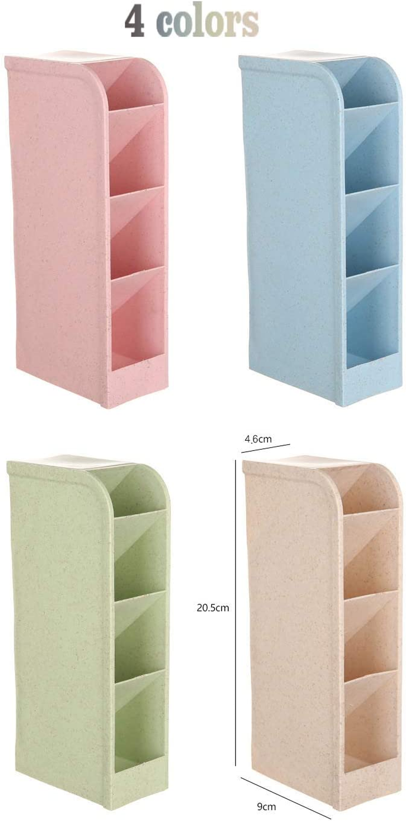 Desk Pen Pencil Organizers for Office Supply Makeup Stationery Marker Pen Pencil Brush Craft Storage Container Holder Tray Organizer for Kids Teens Girls Adults 4PCS image number 3