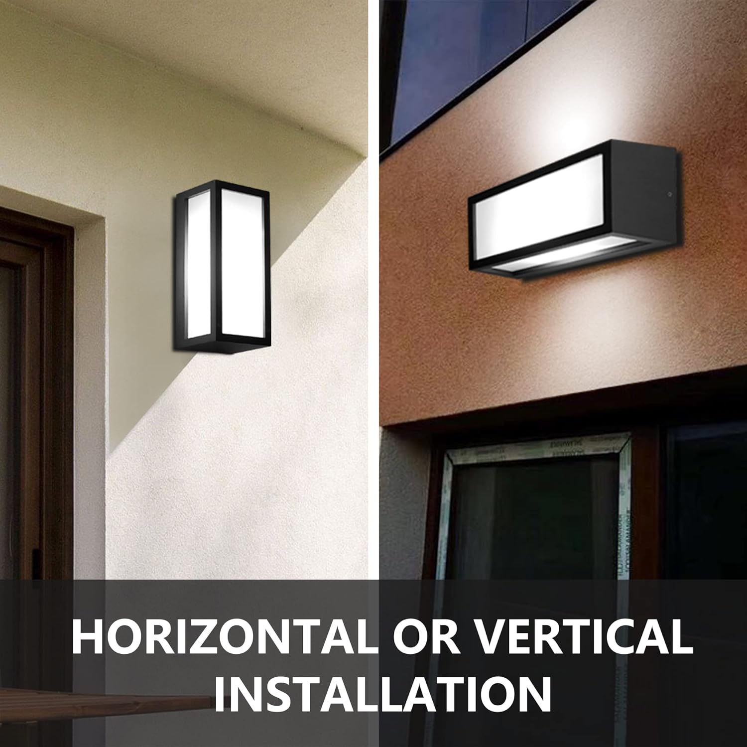 LED outside Wall Light, Aluminum Outdoor Wall Lamp Exterior Wall Sconce, IP54 Waterproof, 870LM 3000K Warm White, Anthracite Gray image number 3