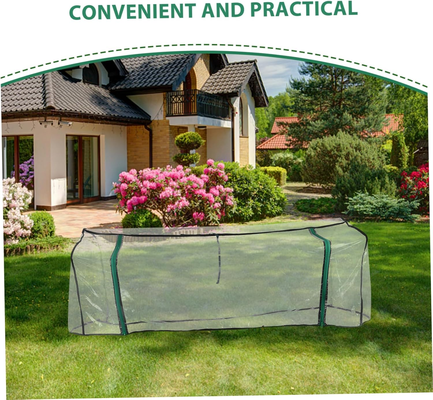 Plant Protection Tent Gardening Supply Garden Bed Cover for Indoor and Outdoor Use Reinforced PVC Cover High Light Transmission Weather Resistant Portable image number 4