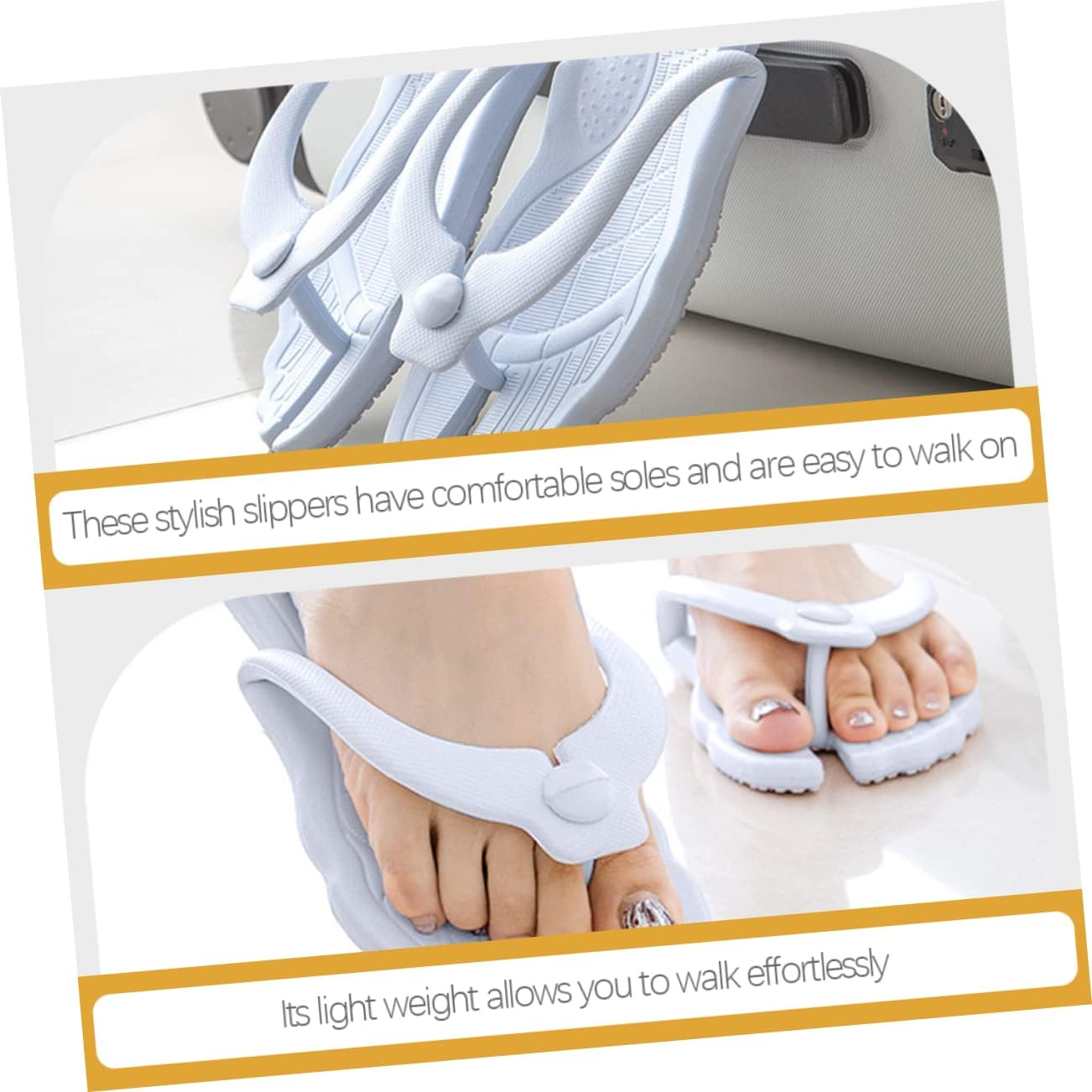 1Pair Lightweight Anti- Beach -Flops for Men and Women Travel-Friendly Shower Sandals Comfortable and Breathable Design image number 5