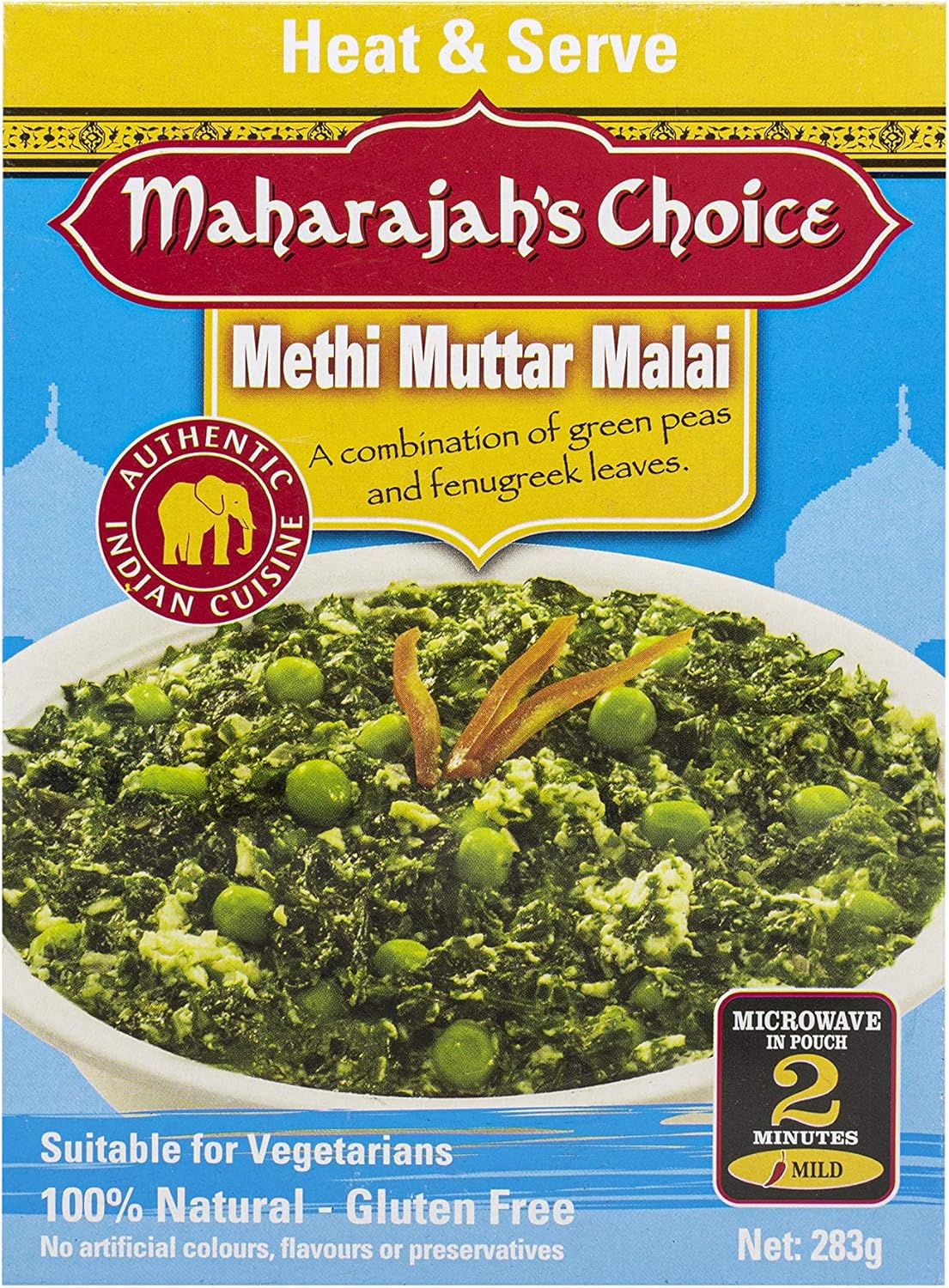 Maharajah'S Choice Ready Meal Methi Muttar 283G