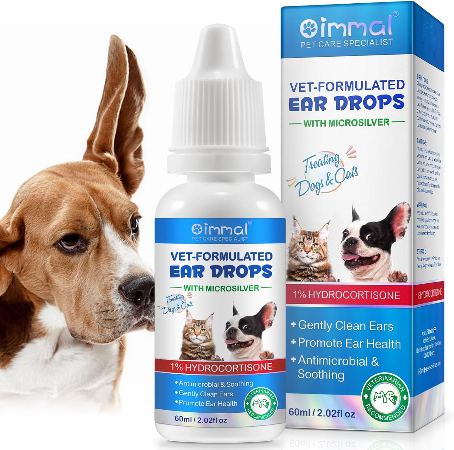 Dog Ear Drops, Dog Ear Cleaning, Gentle Ear Solution for Dog, Hypoallergenic Ear Wash for Dog, Preventing Infections, Itch Relief, for Daily Use, 2Fl Oz / 60Ml image number 6