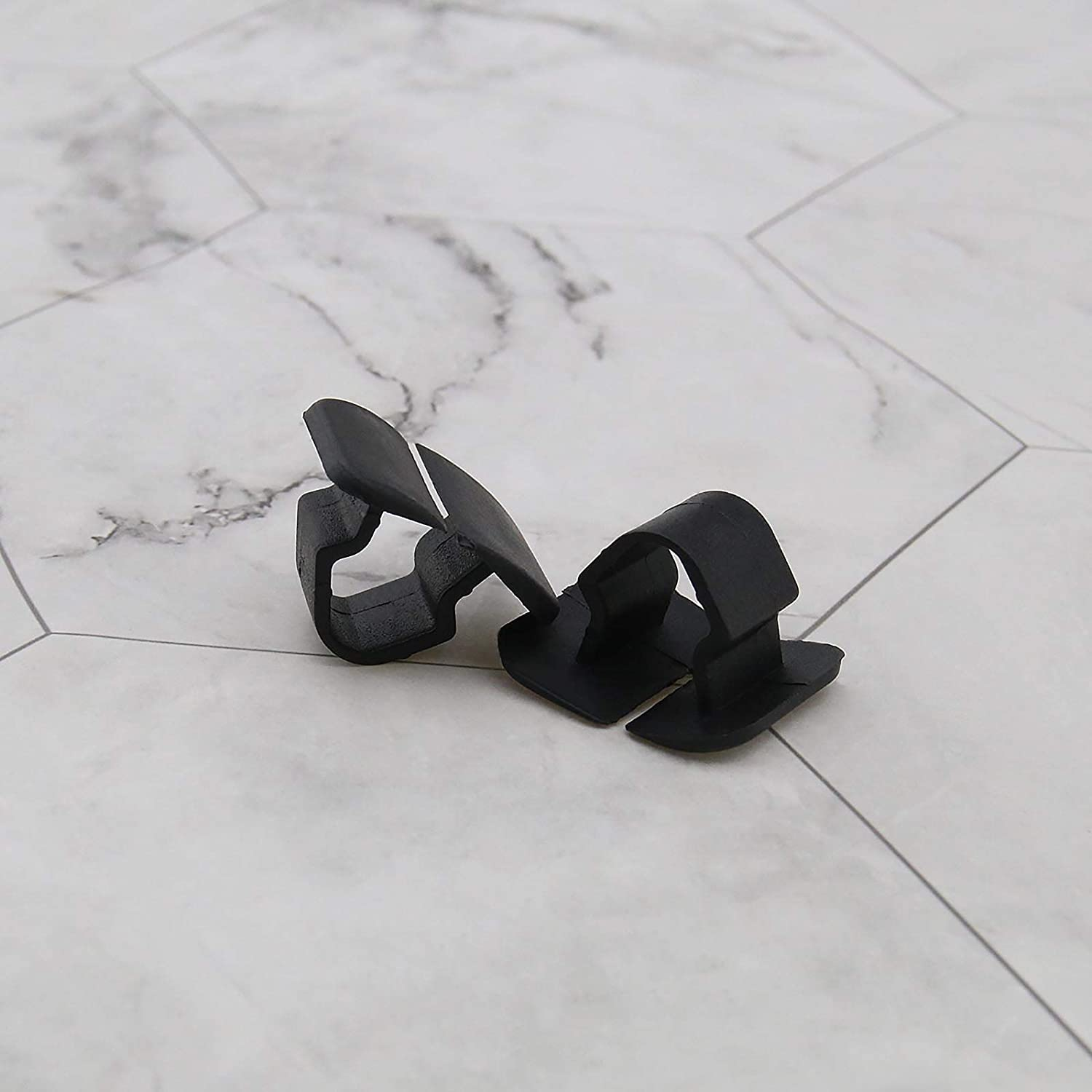 Emsea 20Pcs Car Bonnet Insulation Pad Holder Clip Auto Hood Plastic Buckle Fastener Retainer 1251866 1H5863849A01C Black Fits 15Mm Hole image number 5