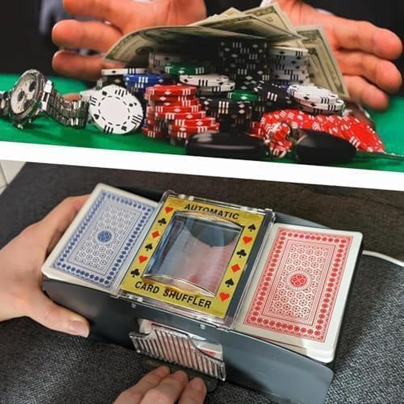 Automatic Card Shuffler for 1-2 Decks - Battery/Usb Powered Electric Shuffler with Quick Shuffle Tech, Home Game Essential for Family Entertainment image number 5