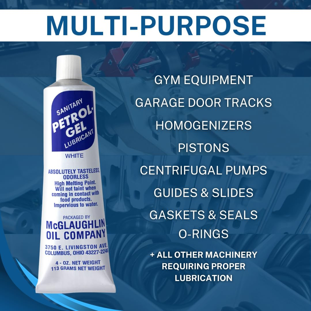 (2 Pack) Petrol Gel Food Grade Equipment Lubricantnsf (2/4 Oz. Tube) image number 3