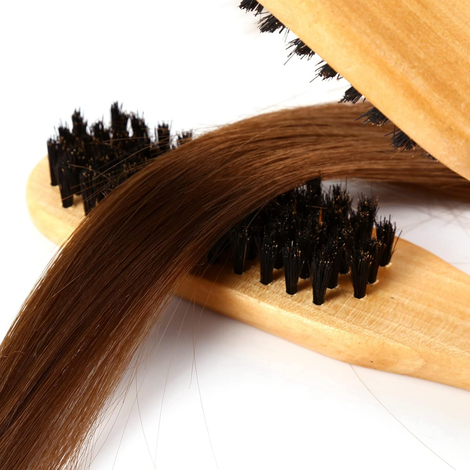 Professional Hairdressing Comb Wooden Double Brushes Hair Straightener Tool for Straight Hair Maintenance image number 1