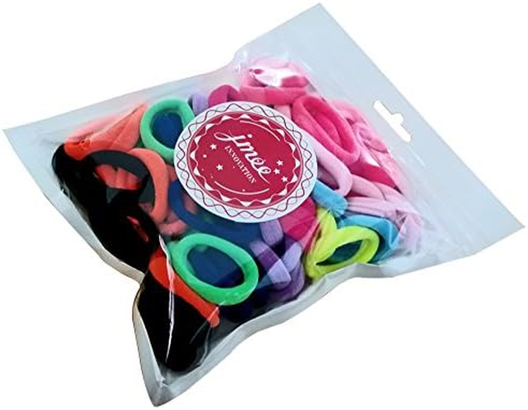 Baby Hair Ties for Kids Toddlers 100 PCS 10 Colors Small Seamless Hair Bands Ponytail Holder J-MEE - Black image number 5