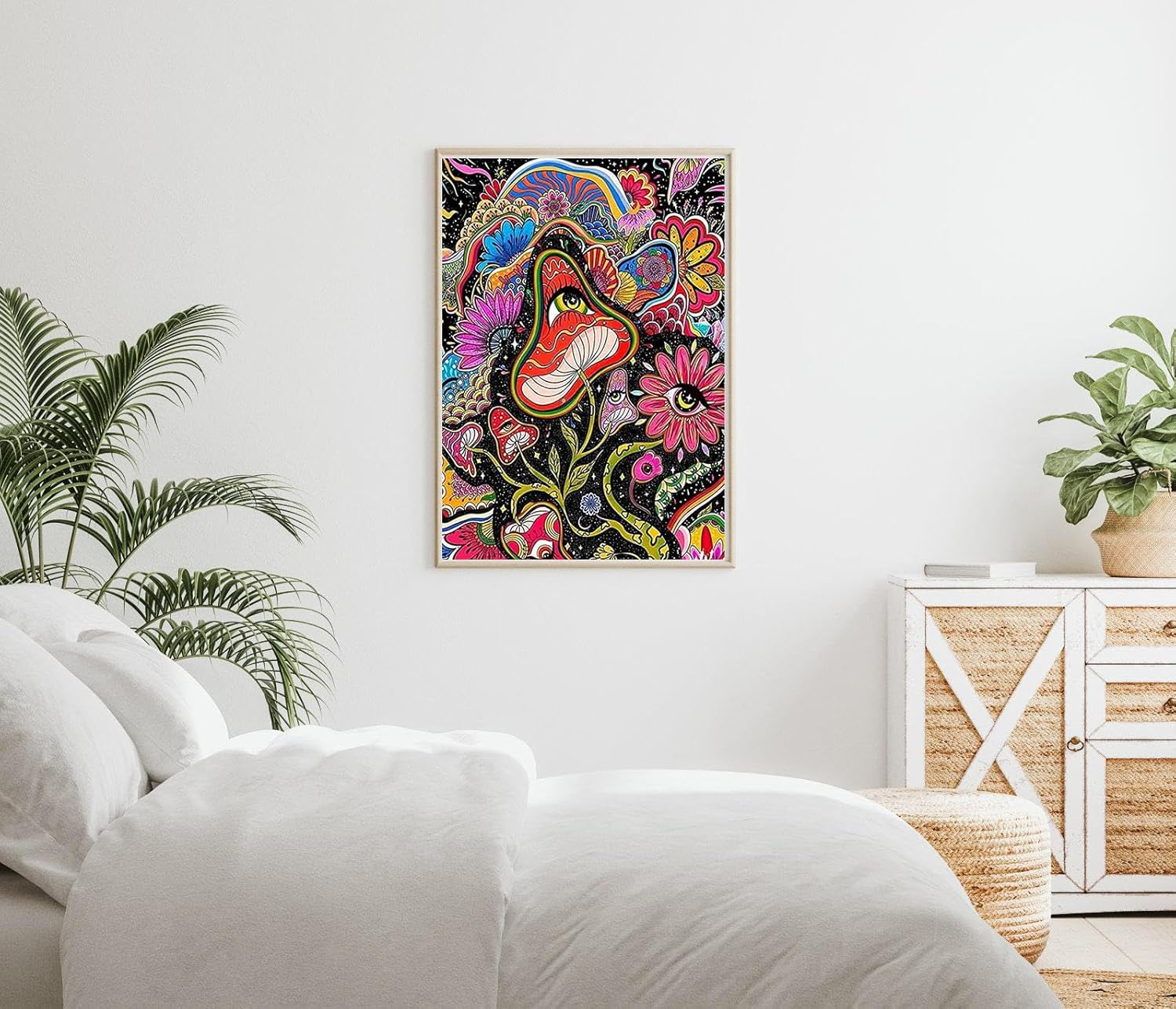 Diamond Painting Kits for Adults, 5D Diamond Art Painting Colorful Mushroom Art for Adult,Diy Full round 5D Diamond Drill Kit,Gem Art Craft Home Decor,Wall Painting Kit 16X12 Inch image number 1