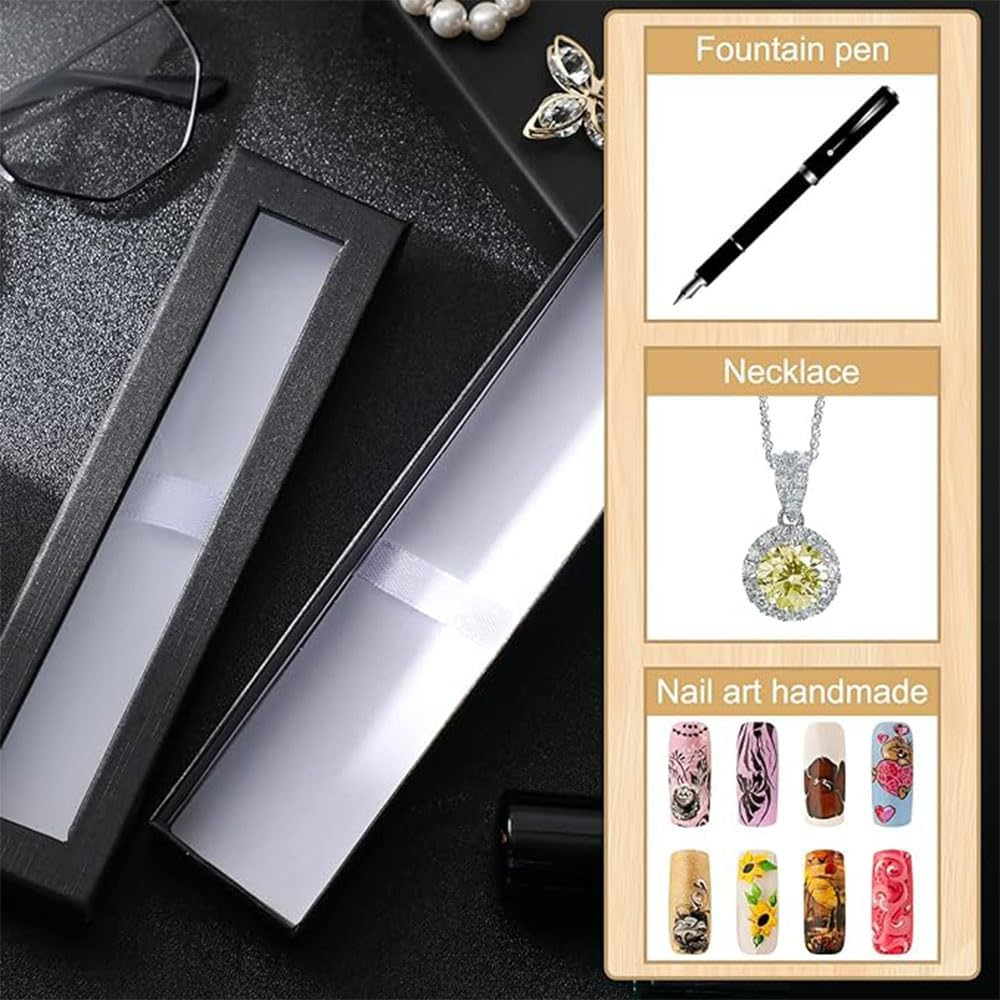 6 Pcs Empty Pen Gift Box Pen Packaging Case with Clear Lid, Cases for Presentations Pen Display Cases, for Jewelry Pencil Display for Packing Business Birthday Souvenir Office Supplies image number 6