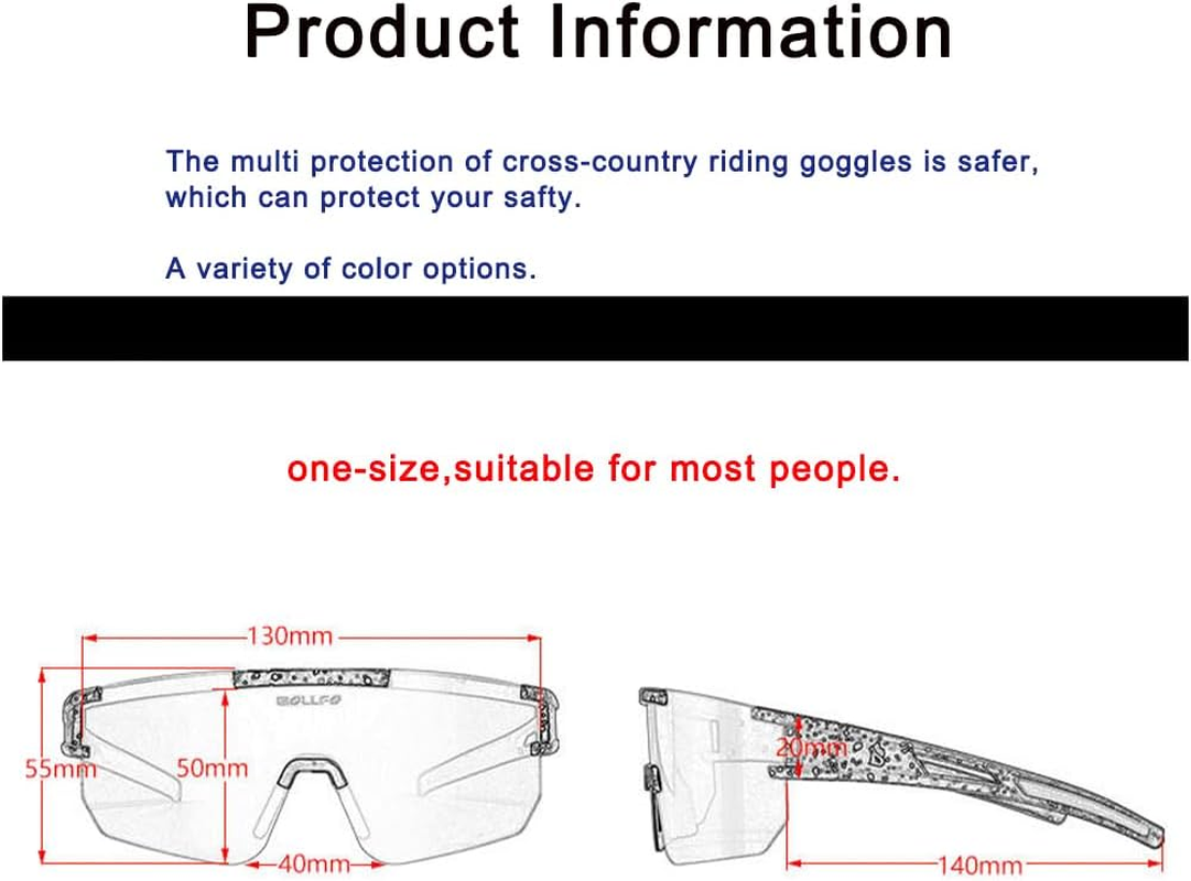 Polarized Sports Sunglasses for Women and Men, UV400 Outdoor Cycling Hiking Fishing Running Driving Goggles image number 3