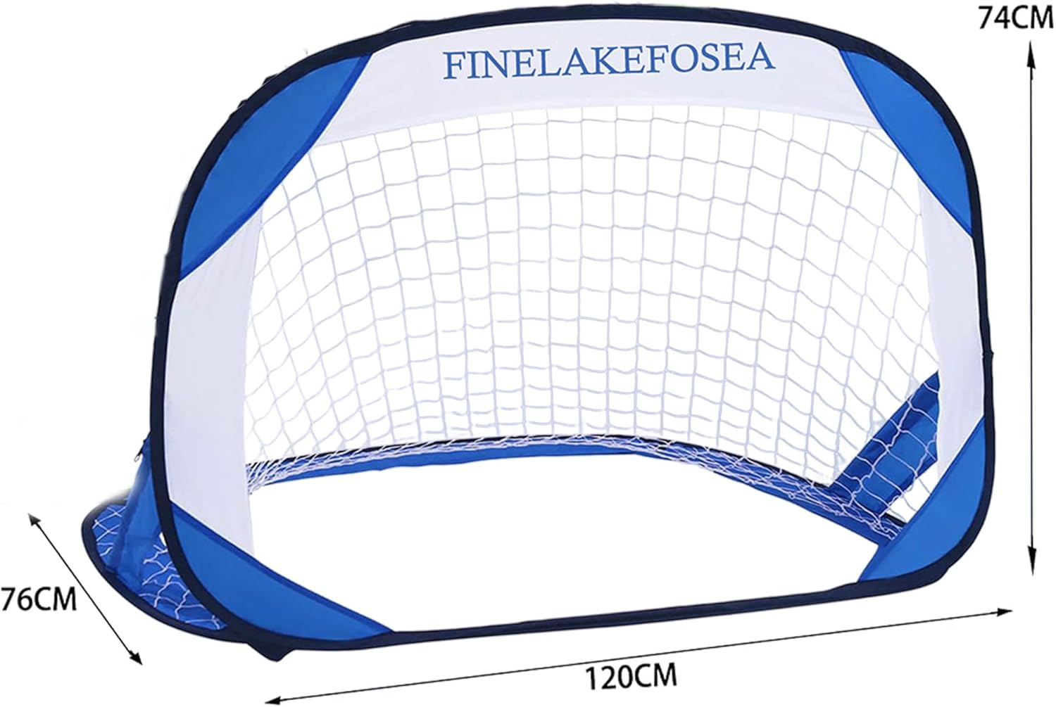 Soccer Goals for Backyard - 4'X 3' FINELAKEFOSEA Portable Soccer Goal Set Training Equipment with Carry Bag, Pop up Toddler Soccer Net for Kids Gift Games, Sports, Outdoor & Indoor Play Green/Blue image number 4