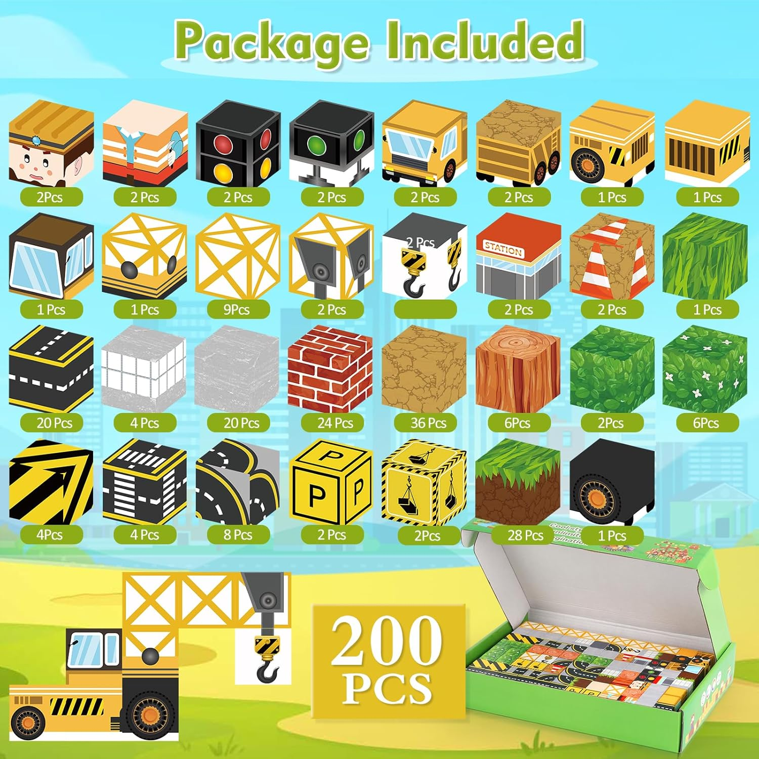 200PCS Magnetic Blocks, Magnetic Building Blocks Toddler Toys, Magnetics Tiles Portal Set, STEM Sensory for 3+ Year Old Boys&Girls, Toddler Creative Learning Toys, Creative Kids Games Set image number 1