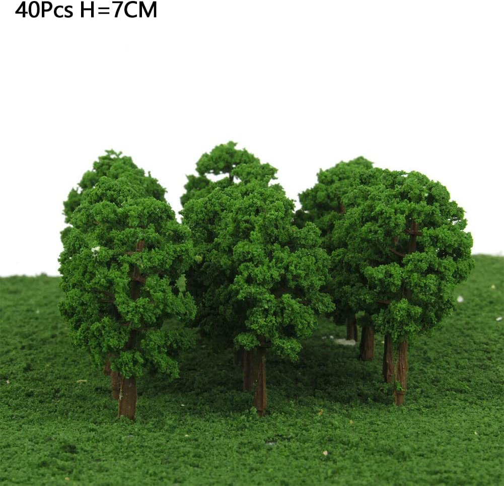 40 Pieces Model Trees, 7Cm for MINI Diorama Model Trees, for Miniature Landscape Trees DIY Train Railways Scenery Layout image number 4