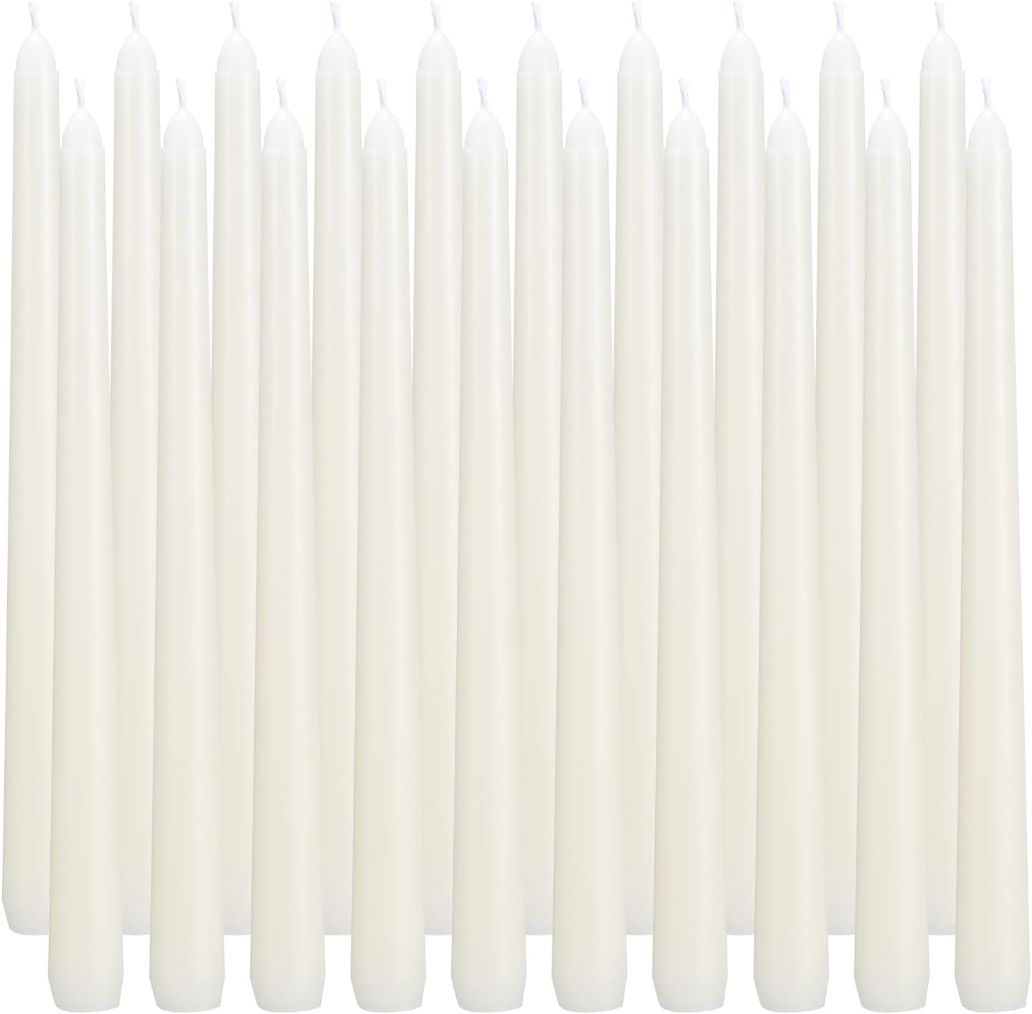 Flamecan Ivory Taper Candles, Set of 20 Unscented and Smokeless 10 Inch Candles Long Burning, Paraffin Wax with Cotton Wicks for Burning Approxinately 7-8 Hours Time (F2023008) image number 4