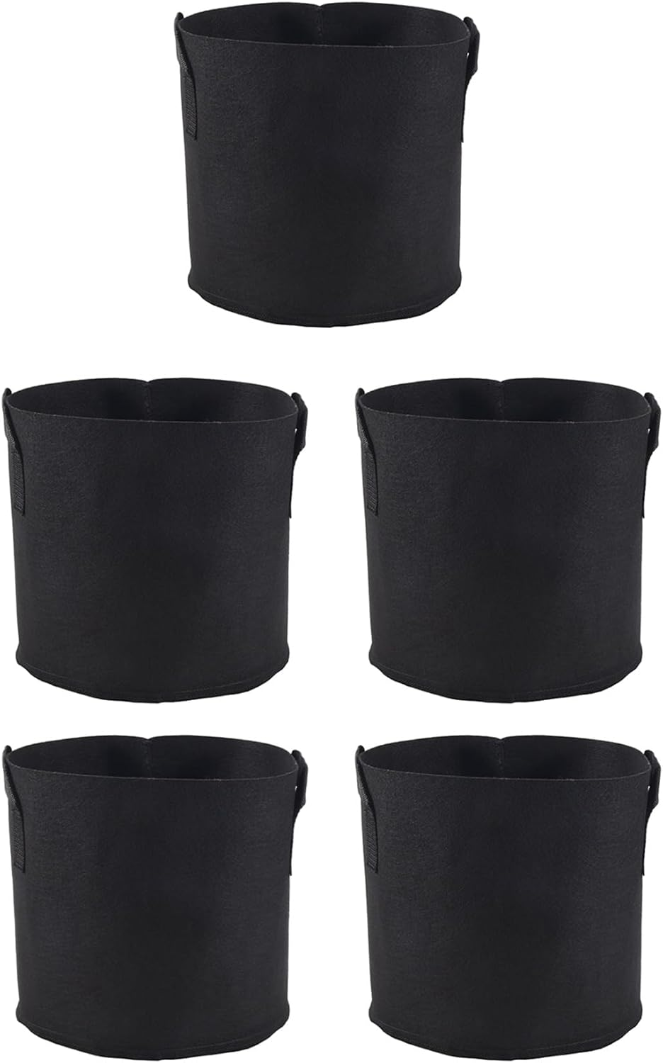 Fabric Pots Container, 5 Pack 3 Gallon Plant Grow Bags, Fabric Containers with Strap Handles for Potato, Flower, Home Gardening Supply image number 3