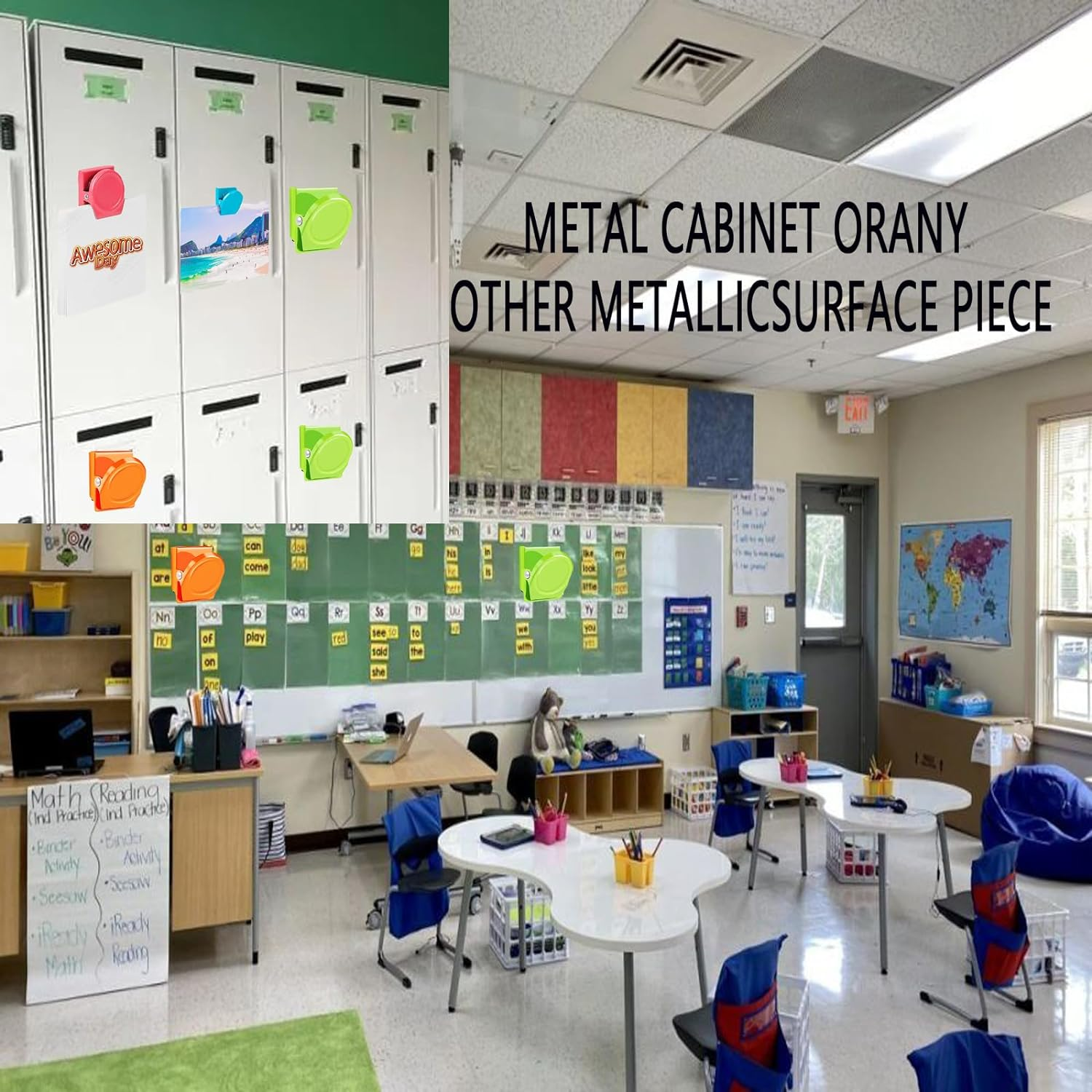 16Piece Magnetic Metal Clips,Refrigerator Magnets Clips Whiteboard Wall Fridge Magnetic,Clip Magnets,Cute Magnets Metal Clip for House Office School Use,Clipping Photos,Pictures image number 3