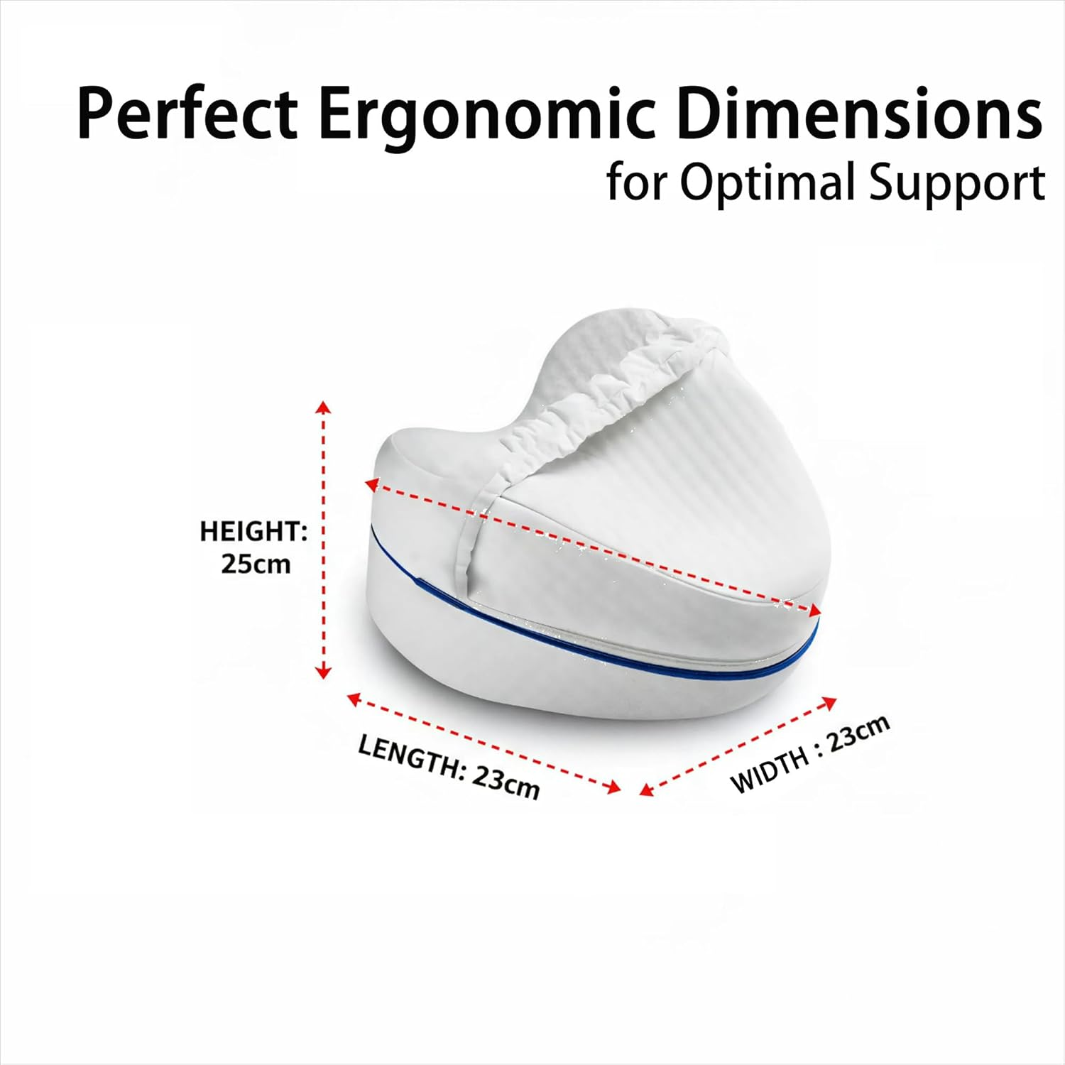 Memory Foam Knee Pillow: Ergonomic Design for Side Sleepers, Relieves Pain & Improves Sleep image number 5