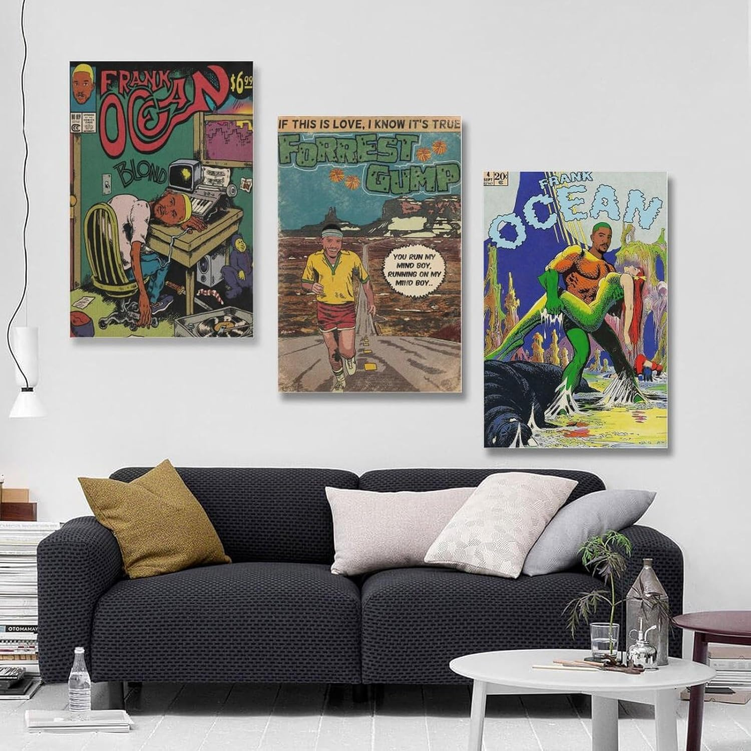 Frank Poster Ocean Cartoon Poster a Set of 3 Canvas Posters Room Aesthetic Festival Gift Family Bedroom Decor Wall Art Home16X24Inch(40X60Cm)-3Pcs Style image number 4